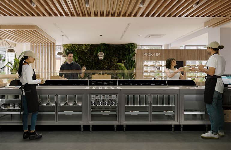 Hyphen automated makeline deployed in restaurant