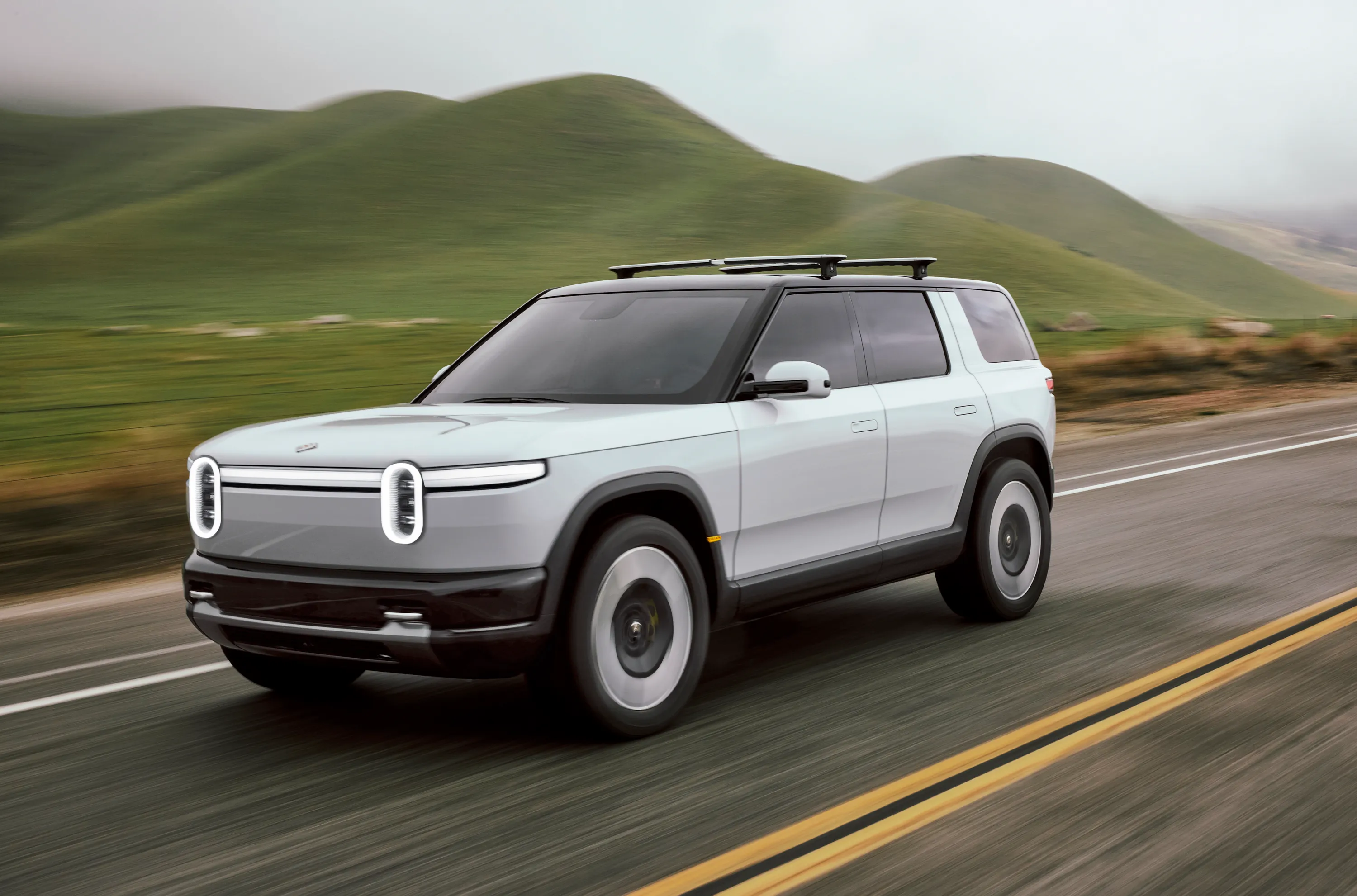 Rivian R2 on the open road